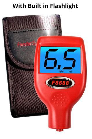 FS 688X Paint Thickness Meter Gauge with Built-In Flashlight for Car Dealers and Auto Auctions